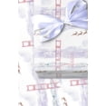 thumbnail image 3 of Golden Gate Bridge Santa's Reindeer Snowy Watercolor Christmas Gift Wrapping Paper, 3 of 7