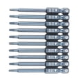 thumbnail image 3 of Triangle Screwdriver Set, Triangle Drill Bit Set, 10pcs 1/4inch Shank 65mm S2 Alloy Steel Triangle Head Screwdriver Bits Set H6.3x65mmx2.3, 3 of 7