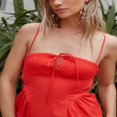 thumbnail image 4 of Women‘s Summer Solid Color Sleeveless Tie Up Spaghetti Strap Dress, 4 of 5