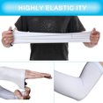 thumbnail image 4 of Cooling Sun sleeve UV protection arm sleeve arm cover sleeve for outdoor sports cooling protection arm sleeve - white, 4 of 5