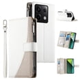 thumbnail image 2 of Funda cartera GANGXUN para Xiaomi Poco X6 5G , cuero PU con tarjetero, cremallera, correa de mano, soporte y protección 1215°, 2 of 6