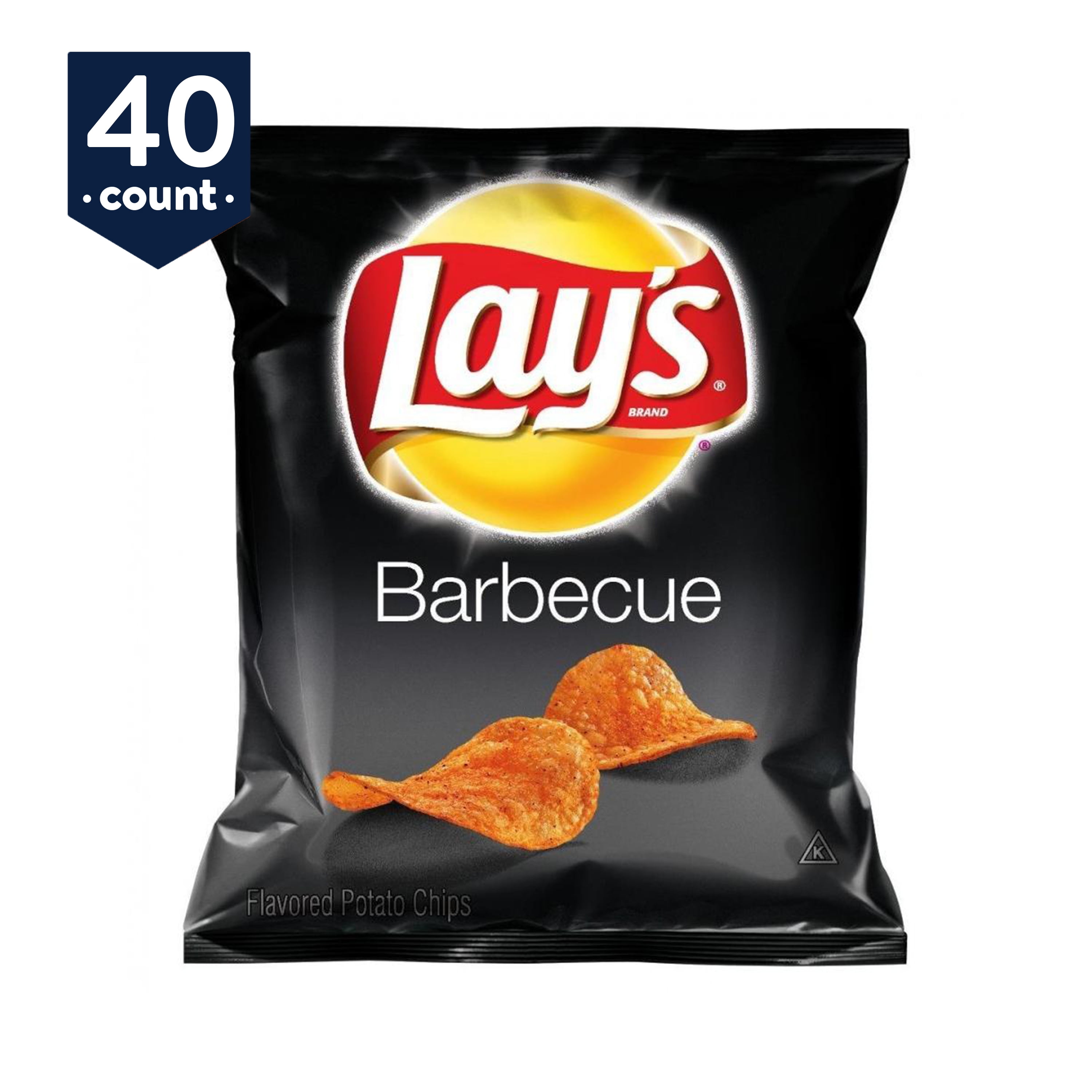 Lay's Potato Chips, Barbecue, 1 oz Bags, 40 Count