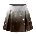 thumbnail image 4 of FASHOFT Tennis Skirts For Women Gradient Glitter Skort Elastic For Running Fitness Yoga And Daily Casual Sports Wear Womens Athletic Skirt Coffee, 4 of 4