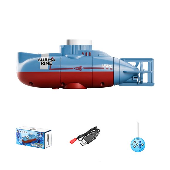 YIMWNYI Mini Remote-Controlled Underwater Exploration Boat, Rechargeable, Diving Capability, Twin Motor Propulsion, Ideal for Underwater Adventures, Durable Construction, Infrared Remote Control