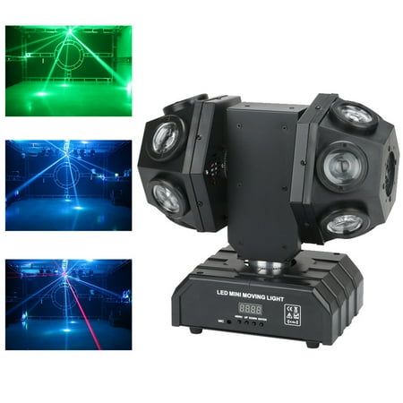 Moving Head Stage Disco Ball Part DJ Event Xmas Light Full-Color Moving Head Lights Football Lights KTV Hotels Large-Scale Performances Aquariums 4 In 1 10W Led*12Pcs Rg Bw
