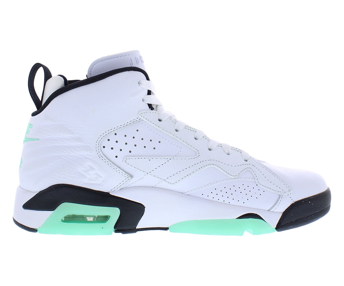 Nike Jordan MVP Leather Mens Shoes Size 9, Color: White/Green Glow/Black