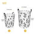 thumbnail image 3 of LNWH Laundry Basket, Japan Bamboo Element Pattern Foldable Laundry Hamper with Handles Waterproof, Medium Size, 3 of 8