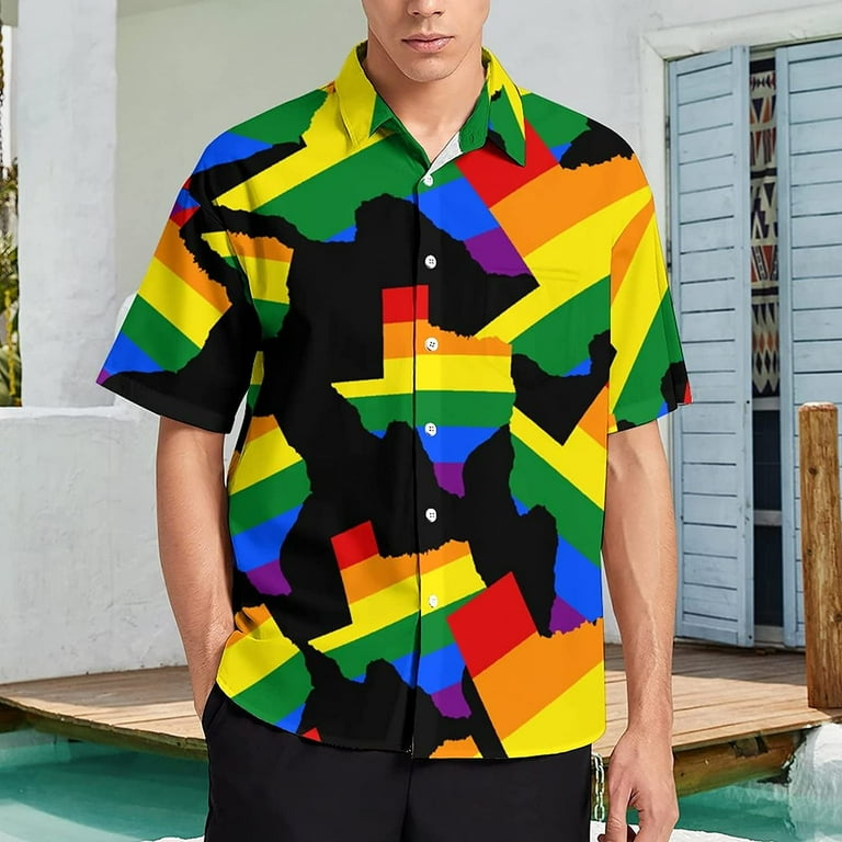 Gay pride clearance button down shirt