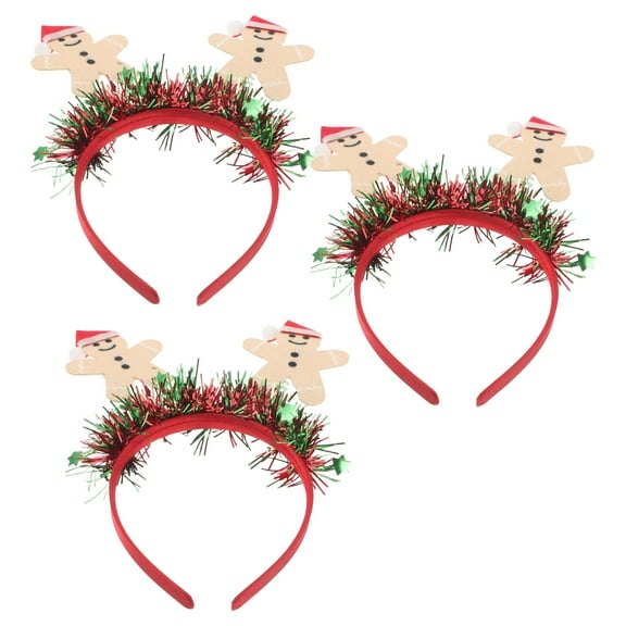 Raindrops Multi-Color Gingerbread Headband for Christmas Parties, Holiday Celebrations, and Festive Seasonal Accessories