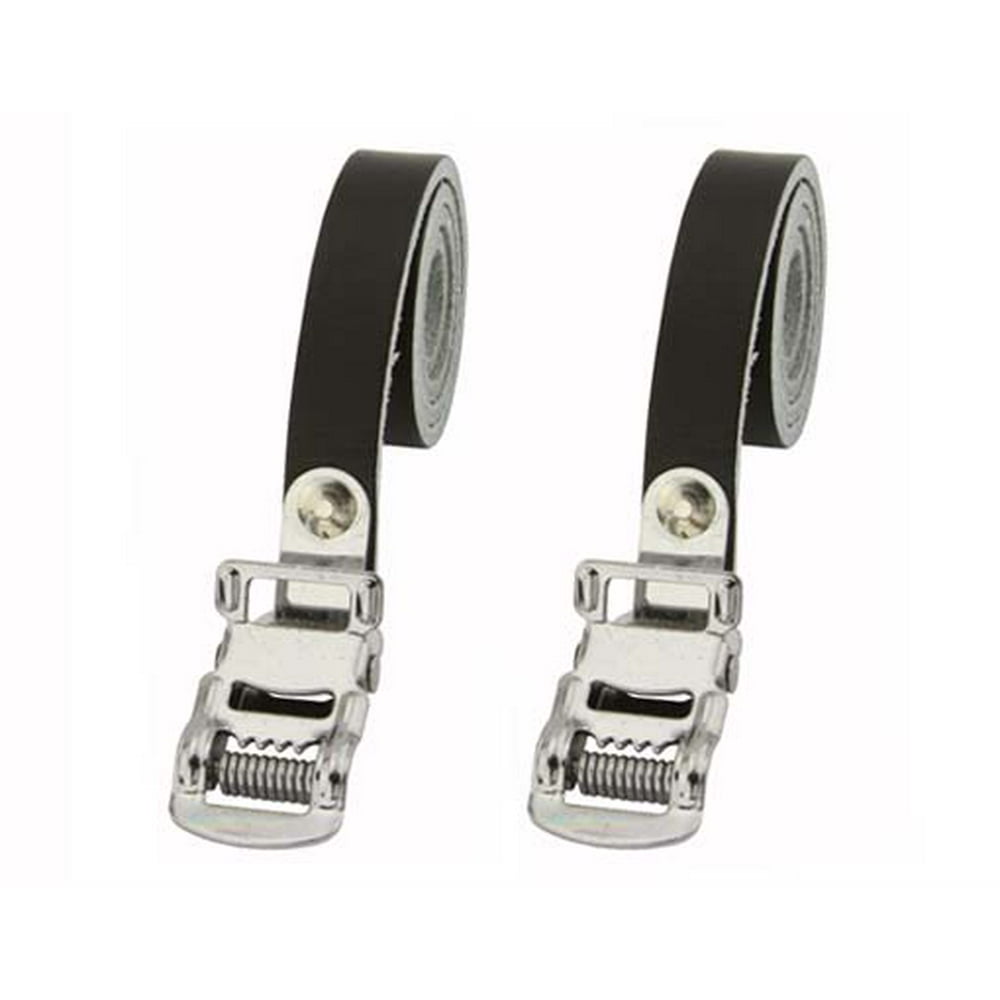 Leather Toe Straps Black. Bike pedal strap, bicycle pedal strap