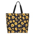 thumbnail image 1 of Balery Royal Blue Plaid Sunflower Bolsa Tote Estilo Estético con Cremalleras, Bolsa de Hombro, Bolsa de Compras Grande y Plegable, 1 of 8