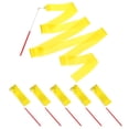 thumbnail image 1 of Uxcell Dance Ribbons, Gymnastics Dance Streamers with Non-Slip Wand Dance Flags Yellow, 1 of 7