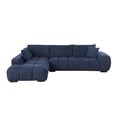 thumbnail image 4 of Canam L-shaped Upholstered Left Facing Chaise Sectional Sofa Blue, 4 of 14