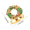thumbnail image 3 of Hometravel Christmas Napkin Ring Set, Bow Wreath Tree Reindeer Design, Decorative Clips for Holiday Table Setting and Party, 3 of 6