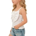 thumbnail image 6 of Miluxas Girl Summer Bow Tie Front Tank Top Sweetheart Neckline Sleeveless Backless Cute Cami Going Out Tops White 6-7Years, 6 of 7