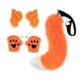 thumbnail image 1 of Orejas de Zorro Y Cola Con Guantes Sunnimix Cola de disfraz Naranja, 1 of 8