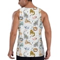 thumbnail image 3 of Gaeub Cute Colorful Animal Men's Athletic Tank Top, Workout Sleeveless Shirts, Running Tank Tops for Gym, Running, Training - 3X-Large, 3 of 9
