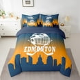 thumbnail image 2 of Erosebridal Soccer Lover Bed in a Bag Queen size, American Football Bed Set, Eat Sleep Reversible Bedding Queen Size, Super Cozy Bedroom Decoration, 7pcs, 2 of 6