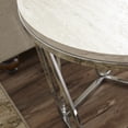 thumbnail image 2 of SEI Furniture Luna 22" Round Faux Stone Top Accent End Table in Silver, 2 of 5