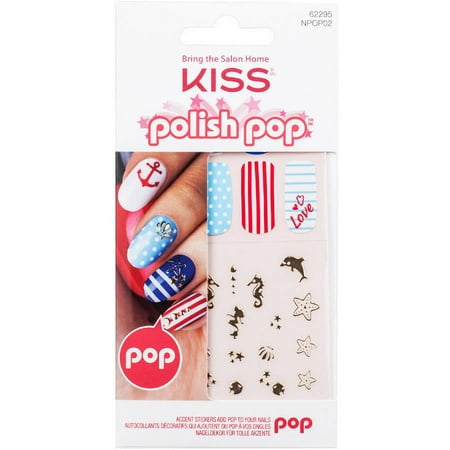 Kiss Autocollants Accent Pop polonais pour ongles
