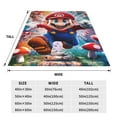thumbnail image 4 of Lsque Mario Pattern Fuzzy Fleece Throw Blanket Extra Large,Super Soft,Fluffy and Warm Blankets for Couch,Bed,All Season Use (60"x50"), 4 of 7
