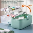 thumbnail image 2 of SAILING Caja de medicina de 3 capas para el hogar, caja de primeros auxilios portátil de gran capacidad con asa, 2 of 5