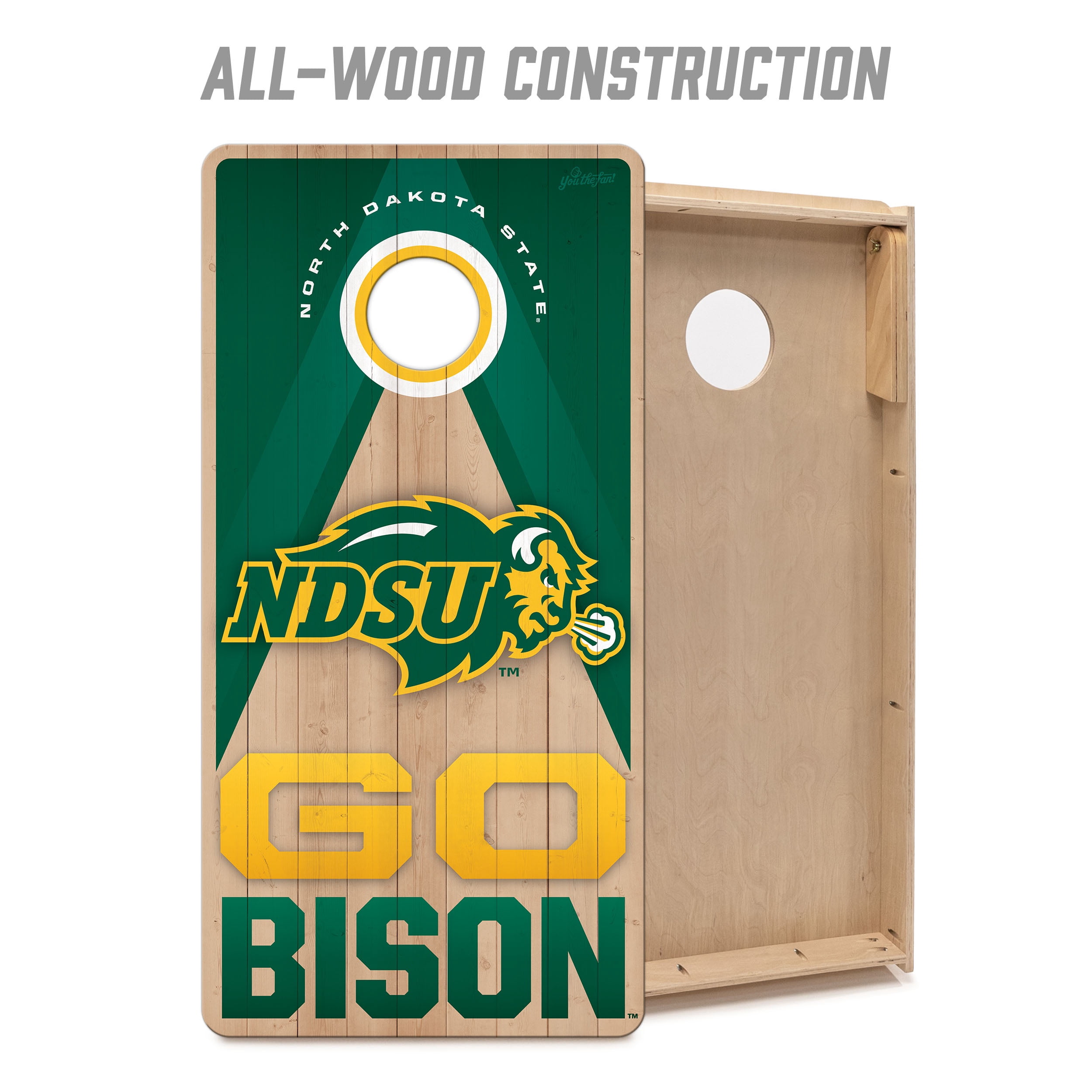 YouTheFan NCAA N Dakota St Bison 2X4 Slogan Series Cornhole NO BAGS