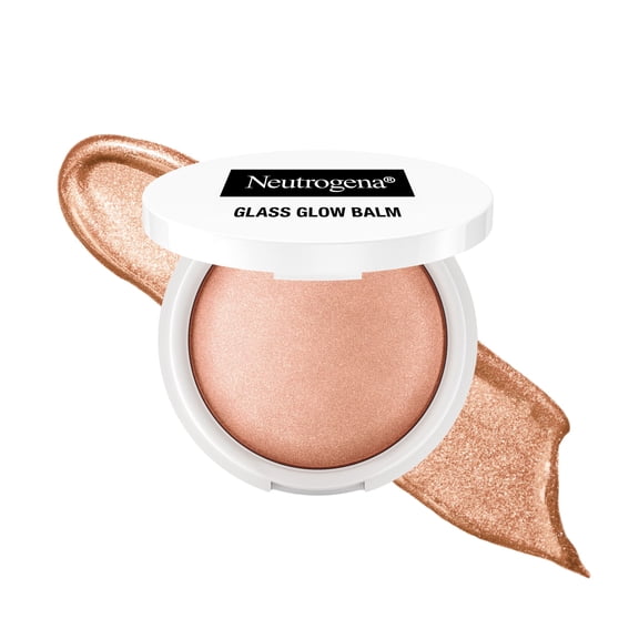 Neutrogena Glass Glow Balm Highlighter Sunlit Sand, Balm Makeup for Dewy Radiant Skin, 0.3 oz
