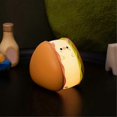 thumbnail image 2 of Burger Piggy Silicone Night Light, Night Lights, Led Squishy Novelty Animal Cute Gifts -3 Brightnes, 2 of 5