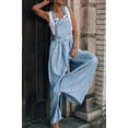 thumbnail image 2 of Overalls For Women Loose Fit Denim Casual Loose Fit Sleeveless Strap Rompers Outfits With Pockets, 2 of 5