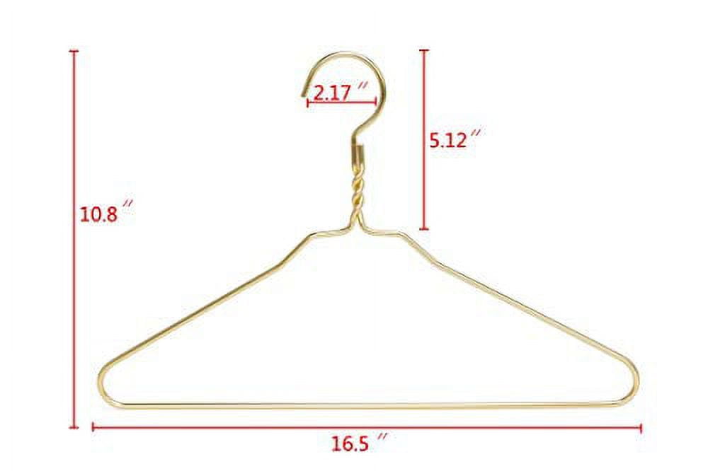 Golden Hangers Strong Metal Clothes Hangers For Closet, Space Saving Infant  Hanger For Toddler Coats Pants - Temu