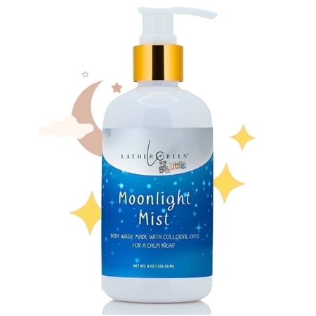 Moonlight Mist Kids Natural Body Wash, Gentle & Safe to Use Daily for All Skin Types, 8 oz by LatherGreen
