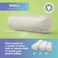 thumbnail image 4 of Buckwheat 4X12" Neck Pillow - Organic Cotton Fabric Neck Roll Pillow with Organic Fill - Made in USA, 4 of 11