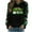 Black, variant on St Patricks Day Shirt Women Cute Gnomes with Four-Leaf Clover Print Sweatshirt Casual Crewneck Pullover Long Sleeve Holiday Tops
