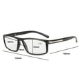 thumbnail image 2 of 3 Pairs of Transparent Resin Classic Reading Glasses 4.00, Plastic Rectangle Sport Business Readers 4.00 for Men, 2 of 5