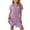Purple, variant on CQONEPT Teen Girls Summer Button Down Linen Shirt Dress Short Sleeve Loose Fit Cute Trendy Mini Dresses White 3 Years