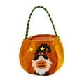 thumbnail image 2 of Cestas de tela para Halloween, bolsas de dulces o trucos para Halloween, decoración para fiestas de Halloween naranja, 2 of 9