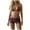 Coffee, variant on 2 Piece Y2k Polka Dot Halter Bikini with Shorts 2000s Bathing Suit Set Summer Vacation Cute Beach Tankini Swimsuit(Coffee,XL)