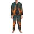 thumbnail image 3 of Uemuo Sunset Prairie Meditating Horse Pattern 2-Piece Loungewear Set - Men’s Soft Sleepwear, Cozy Winter PJs, Comfy Sleep Set-X-Large, 3 of 7