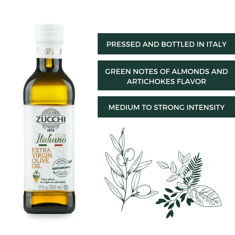 Zucchi Italiano Cold Pressed Extra Virgin Olive Oil, 100% Italian