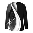thumbnail image 6 of BLVB Womens Crewneck Sweatshirts Trendy Fall Long Sleeve Loose Pullover Dressy Casual Ladies Color Block Blouse Black A4, 6 of 6