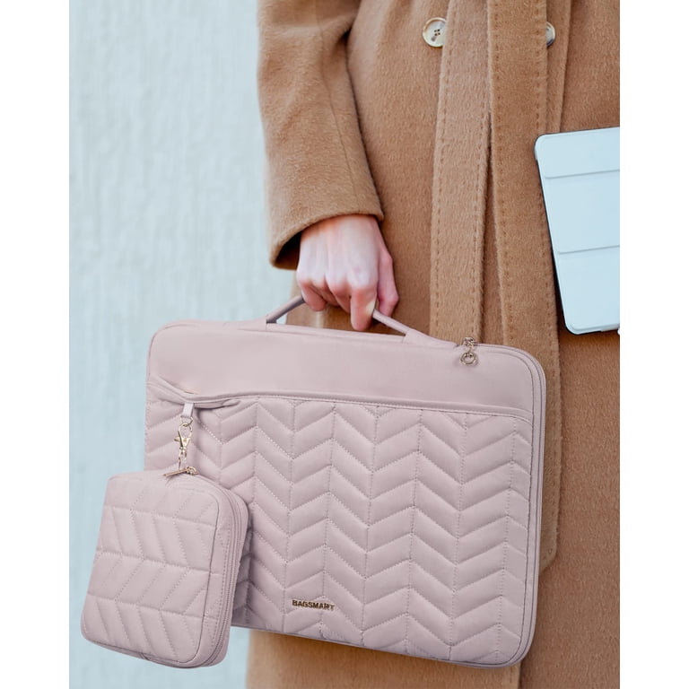 Bagsmart 15-16 Inch Padded Laptop Sleeve, Pink photo 2