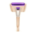 thumbnail image 4 of ANGARA Natural 9.6 Ct. Amethyst with Diamond Classic Ring in 14K Rose Gold for Women (Ring Size: 9.5), 4 of 9