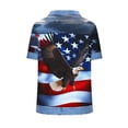thumbnail image 6 of Vetsdori Women's 4th of July T Shirts Summer Short Sleeve Pullover American Red White and Blue , Casual Fashion Independence Day Red White and Blue Tops for Junior Graphic, 6 of 7