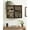 Natural - Short, variant on Kate and Laurel Brogan Modern Rectangle Wall Cabinet, 22 x 9 x 28, Natural Wood and Black, Transitional Glass Cabinet for Over-the-Toilet Bathroom Storage Cabinet or Living Room Storage Cabinet