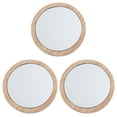thumbnail image 1 of MasteelfCA 3Pcs Handheld Small Mirror Makeup Mirror with Wood Frame for Home Travel, 1 of 8