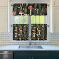 thumbnail image 5 of Colorful Mushroom Plants Kitchen Curtains and Valances Set-3 Piece Kitchen Curtains Sets with Valance for Windows Rod Pocket Machine Washable Kitchen Decor(54"x18"+2x27.5"x24"), 5 of 6