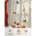 thumbnail image 6 of Fall Pumpkin Gnome Sheer Curtains 54 inches Long, Maple Leaf Thanksgiving Linen Light Filtering Sheer Window Curtains Rod Pocket Voile Drapes for Bedroom Living Room, 52"W x 54"L 2 Panels, 6 of 7