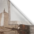 thumbnail image 3 of Ambesonne Ocean Kitchen Curtains, Wooden Sailing Ship Waves, 55"x39", Cream and Blue Grey, 3 of 3