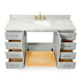thumbnail image 4 of Ariel Taylor 61 In. Rectangle Sink Vanity With Carrara White Marble Countertop In Grey, 4 of 10